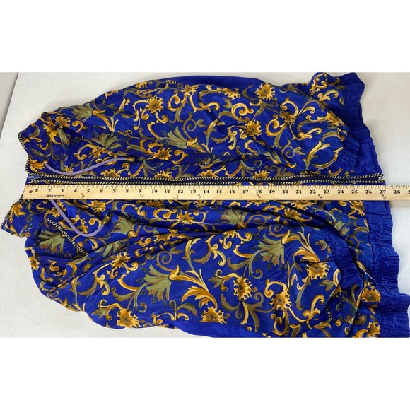 Vintage Plus Factor 90s Baroque Windbreaker Jacket Blue Gold Womens 18W - Picture 5 of 16